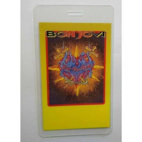 Bon Jovi Keep The Faith Backstage Pass Original 1993 Rock Concert Tour Heart - Picture 2 of 5